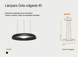 Lámpara de suspensión Gota 40